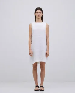 Vestido 100% lino blanco
