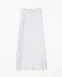 Vestido 100% lino blanco