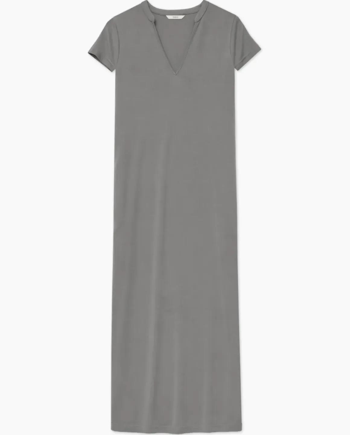 Vestido midi manga japonesa gris