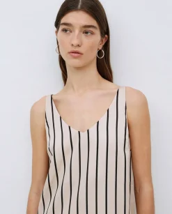 Vestido tencel pico crudo
